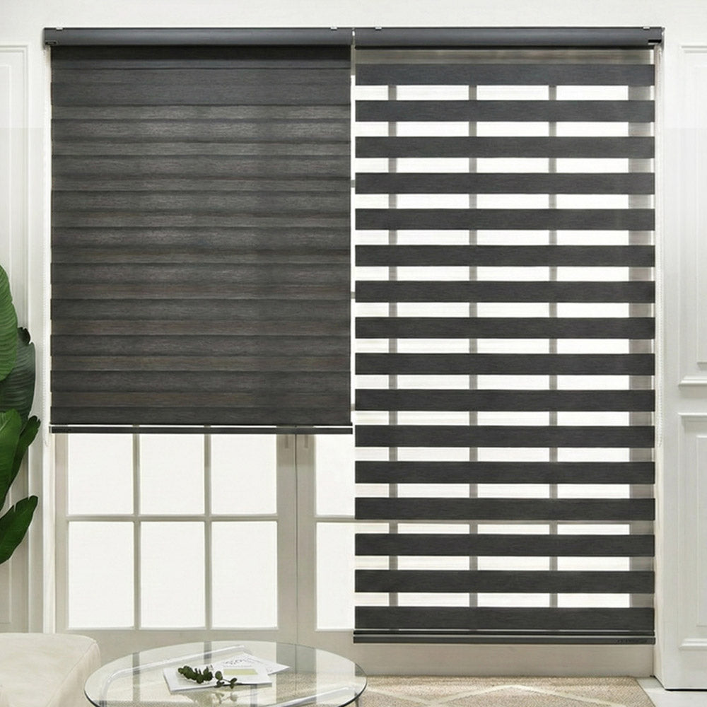 Linen Blackout Dual Zebra Shade