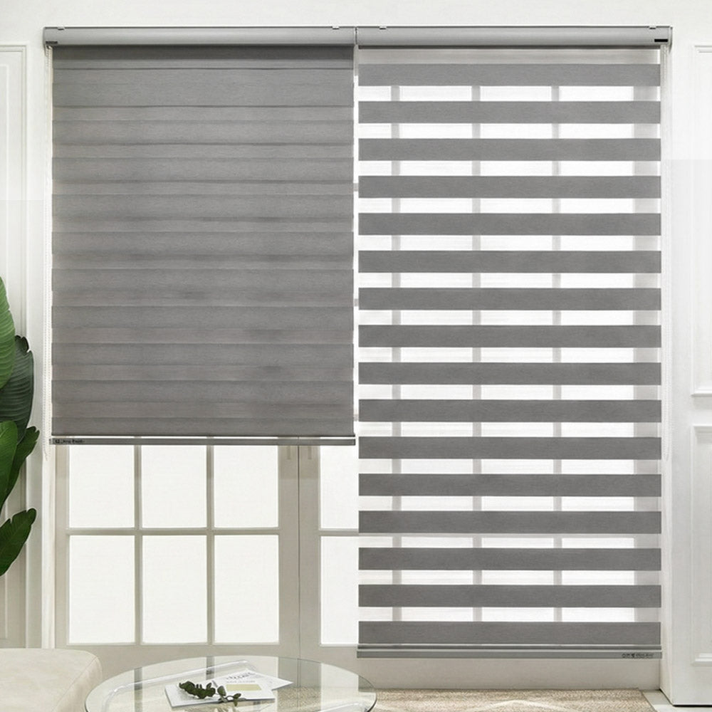 Linen Blackout Dual Zebra Shade