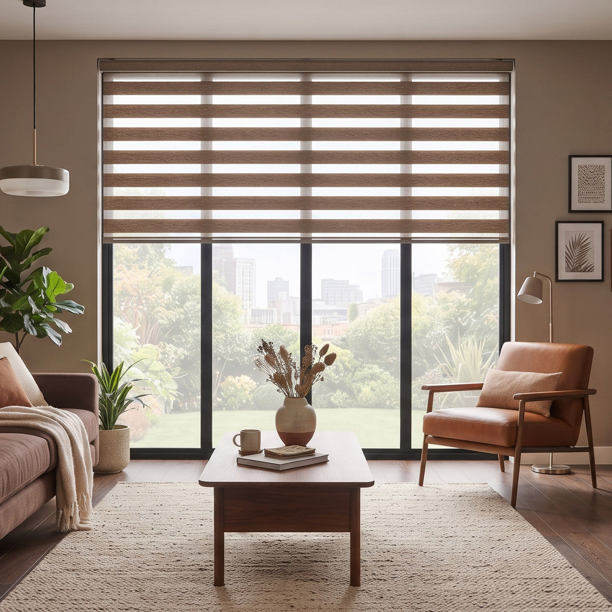 Linen Blackout Dual Zebra Shade