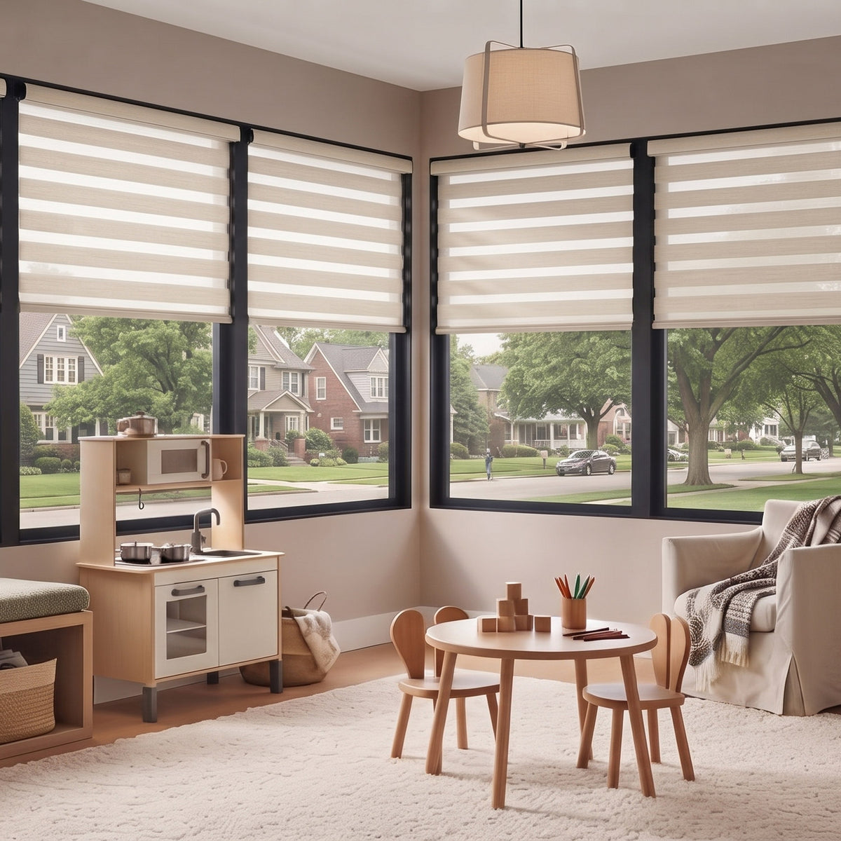 Linen Blackout Dual Zebra Shade