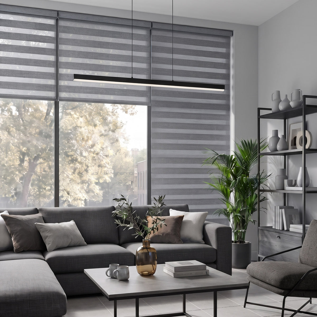 Linen Blackout Dual Zebra Shade