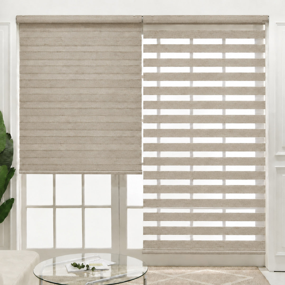 Linen Blackout Dual Zebra Shade