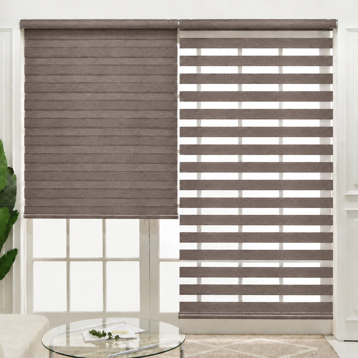 Linen Blackout Dual Zebra Shade