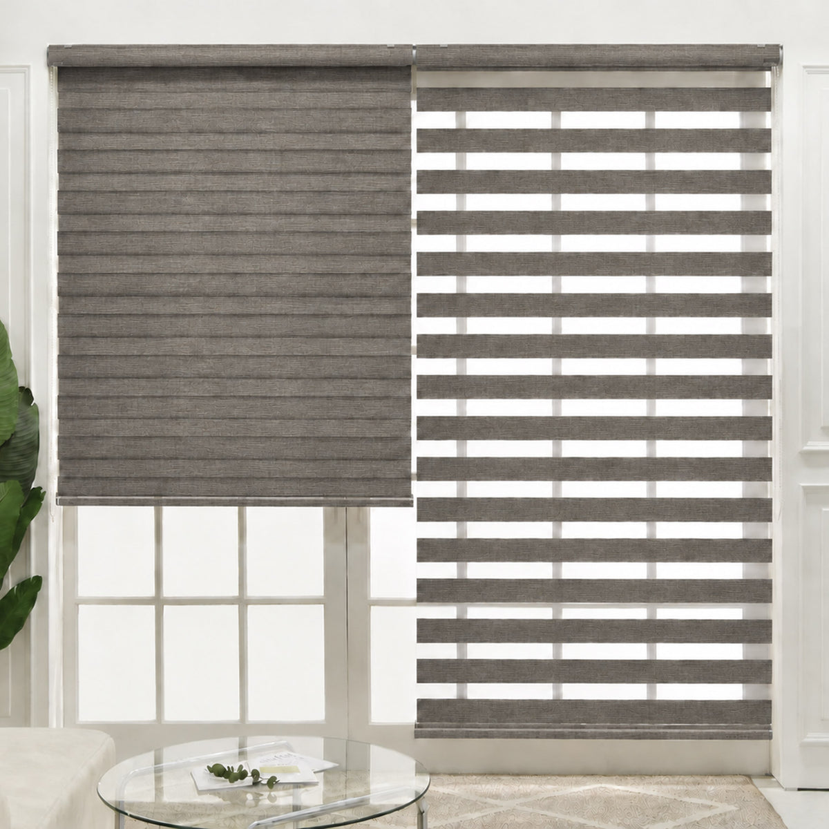 Linen Blackout Dual Zebra Shade
