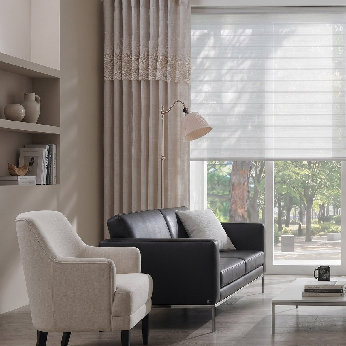 Swan Light Filtering Sheer Shades