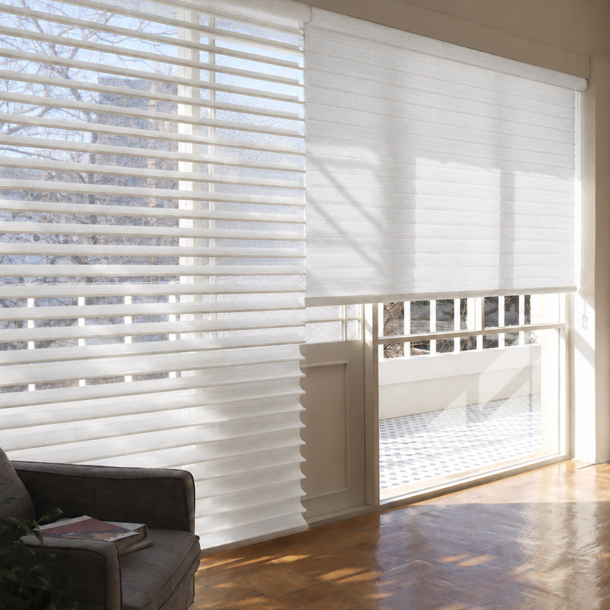 Swan Light Filtering Sheer Shades